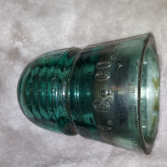 1887-94 Hemingray H.G. CO. #21 CD145 Aqua Blue Glass Insulator - Picture 1 of 8